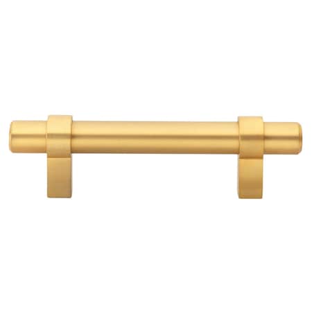 Gliderite Hardware 3 in. Center to Center Satin Gold Solid Steel Bar Pull - 4005-76-SG 4005-76-SG-1